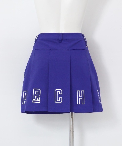 archivio スカート 「LADIES」バックロゴプリーツ撥水スカート