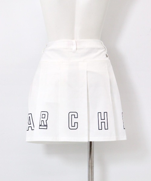 archivio スカート 「LADIES」バックロゴプリーツ撥水スカート