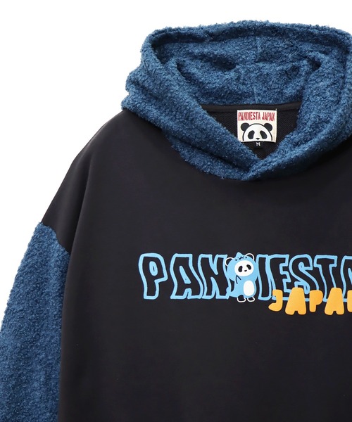 スタディングイラストレーション パンダ メンズ パーカー フーディー XXXL PANDIESTA パーカー シャークパンダ袖BIGプルパーカー(M2