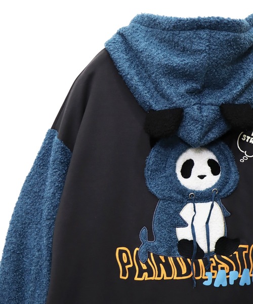 PANDIESTA パーカー シャークパンダ袖BIGプルパーカー(M2