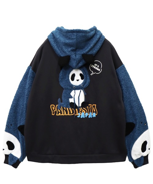 PANDIESTA パーカー シャークパンダ袖BIGプルパーカー(M2