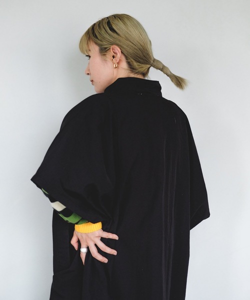 「SANSeLF」 ポンチョコート FREE ベージュ レディース_画像2