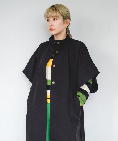 「SANSeLF」 ポンチョコート FREE ベージュ レディース_画像4