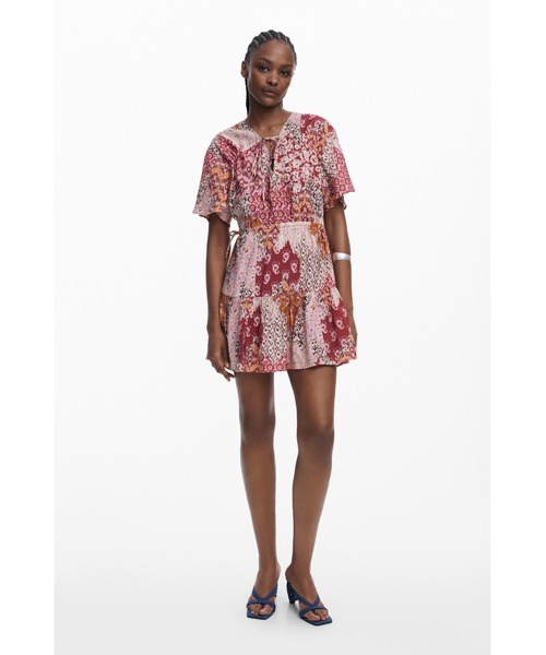 Desigual パッチワーク Aライン シャツワンピース 【公式通販】