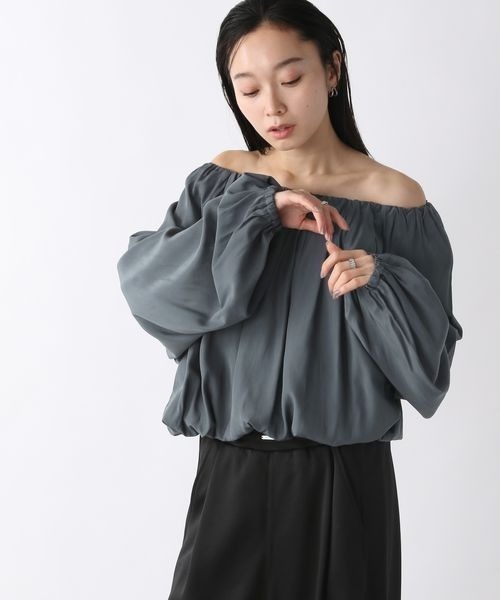 JEANASIS ブラック 2WAYバルーンブラウス サイズF JEANASIS ブラウス シャツ 2WAYバルーンブラウス/328075