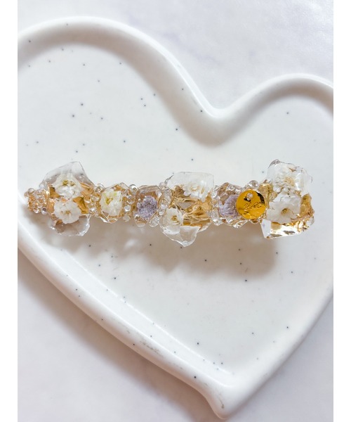 TONE（トネ） ヘアクリップ 「YM」うるおい鉱石レジン ヘアクリップ