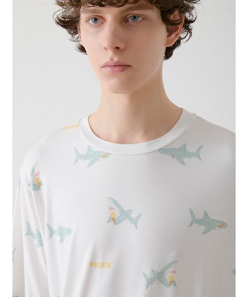 gelato pique パジャマ 「HOMME」「接触冷感」SHARK柄Tシャツ