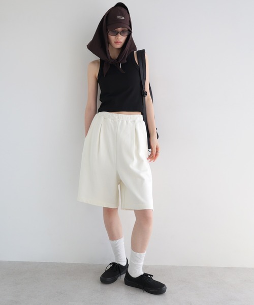 ANME ワイドパンツ スウェットパンツ ジャージ 裏毛スウェットハーフ