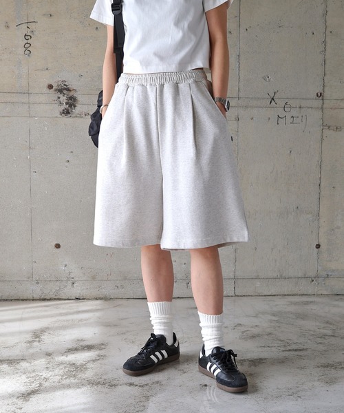 ANME ワイドパンツ スウェットパンツ ジャージ 裏毛スウェットハーフ