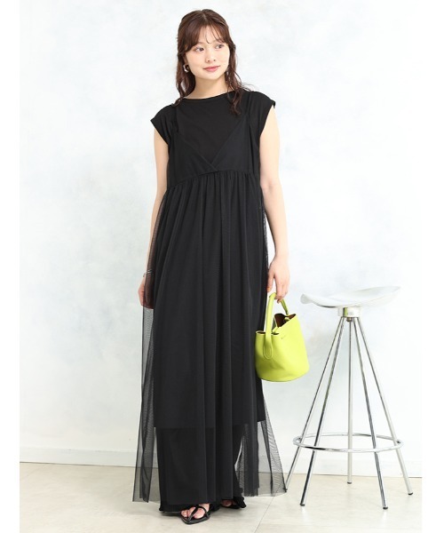 フォクシー 【 Pave Chocolate 】フレンチスリーブワンピース黒 フォクシーブティック ワンピース 40880 Dress(Pave Chocolate