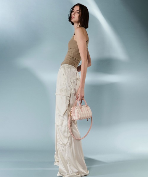 CHARLES & KEITH◆Everleigh チェッカーボウリングバッグ Everleigh エベルレイ チェッカーボウリングバッグ - Light Pink