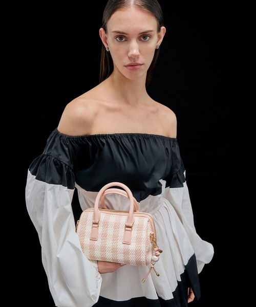 CHARLES & KEITH◆Everleigh チェッカーボウリングバッグ CHARLES & KEITH｜Everleigh エベルレイ チェッカーボウリング
