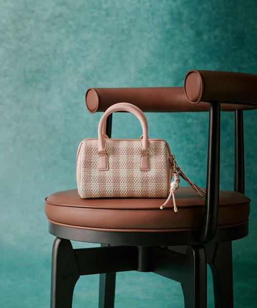 CHARLES & KEITH◆Everleigh チェッカーボウリングバッグ CHARLES ＆ KEITH トートバッグ Everleigh エベルレイ