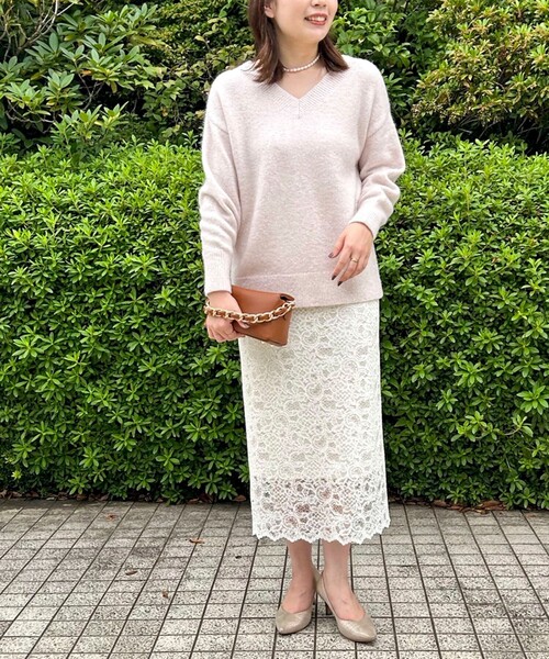 NOLLEY'S ソフィーカシミヤネックプルオーバー 38 ホワイト NOLLEY'S ソフィーカシミヤネックプルオーバー 38 ホワイト ノーリーズ