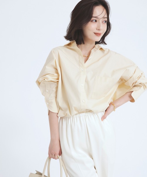 「anuans」 長袖シャツ SMALL ベージュ レディース anuans 「anuans」 長袖シャツ FREE ピンク レディース