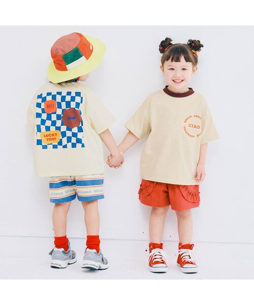 子供のTーシャツ2種　と　市着バッグ 90〜130】スニーカービーバーTシャツ GAS BAG キッズ ガスバッグ