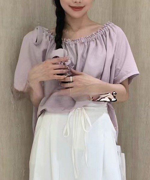 Lace Ladies（レースレディース） ブラウス シャツ 2WAY 肩リボン