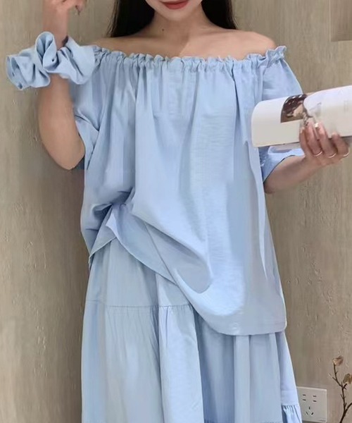 Lace Ladies（レースレディース） ブラウス シャツ 半袖 2WAY 肩リボン
