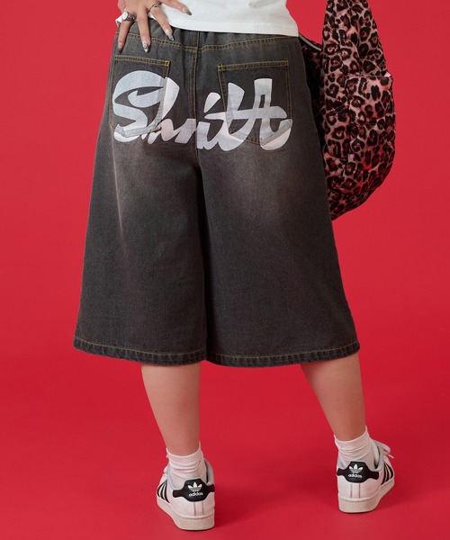 ハーフパンツ Shury dammittokyo shrita（シュリータ） ハーフパンツ パンツ 短パン バックプリント