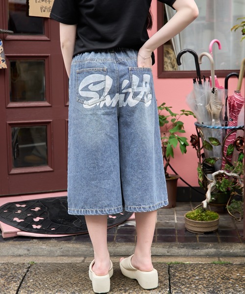 shrita（シュリータ） ハーフパンツ パンツ 短パン バックプリント