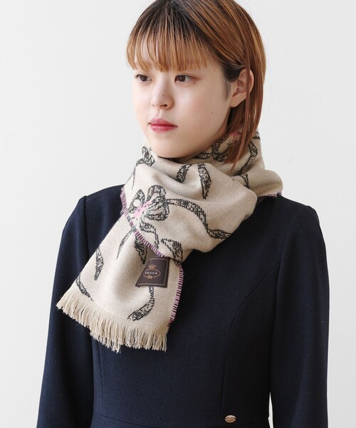 TOCCA（トッカ） マフラー ストール SHAKE RIBBON JAQUARD STOLE