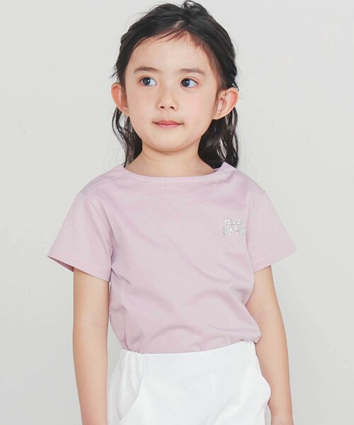 Tartine et Chocolat tシャツ 「日本製」「お揃い」リボンライン 