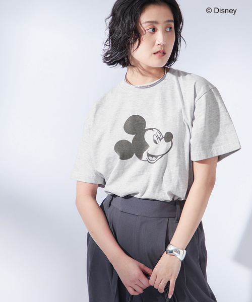 tシャツ 「追加4」「MICKEY」ピグメントTシャツ レディース