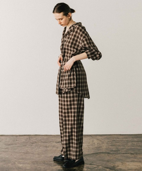 CREDONA（クレドナ） パンツ SHEER CHECK TROUSER/シアーチェック
