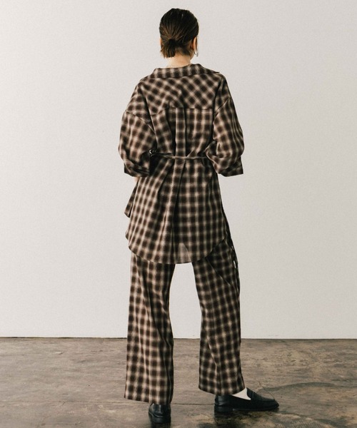 CREDONA（クレドナ） パンツ SHEER CHECK TROUSER/シアーチェック