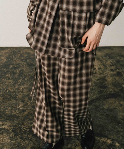 CREDONA（クレドナ） パンツ SHEER CHECK TROUSER/シアーチェック