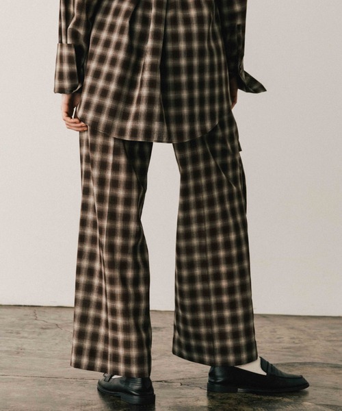 CREDONA（クレドナ） パンツ SHEER CHECK TROUSER/シアーチェック