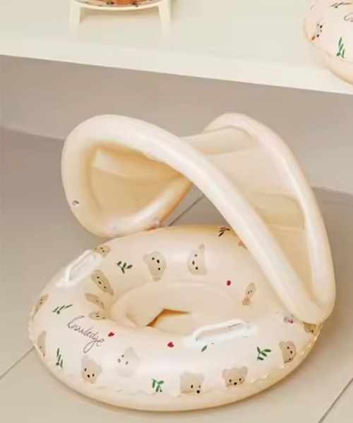 Bambin / ボンバン 」 サンシェード 付き ベビー 浮き輪 持ち手