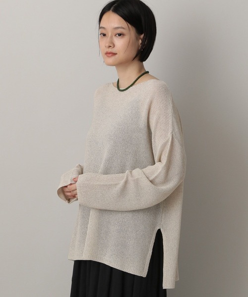 A part by（アパートバイ） ニット セーター ラメメッシュプルオーバー