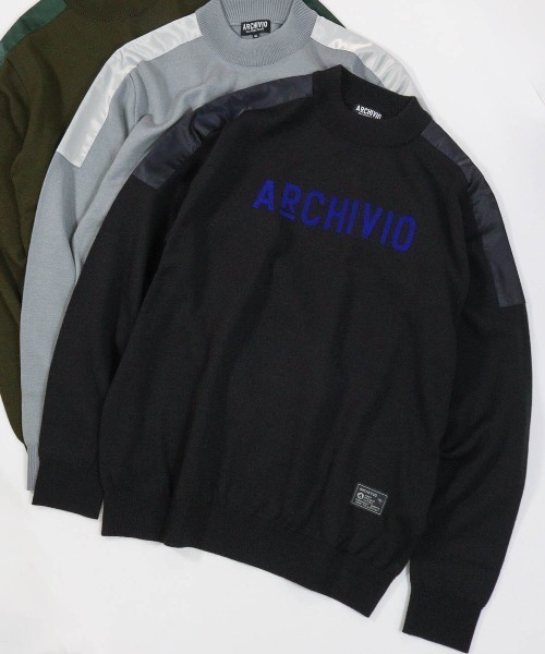 archivio(アルチビオ) セーター ニット 「MENS」ウール混肩 archivio(アルチビオ) セーター ニット 「MENS」ウール混肩