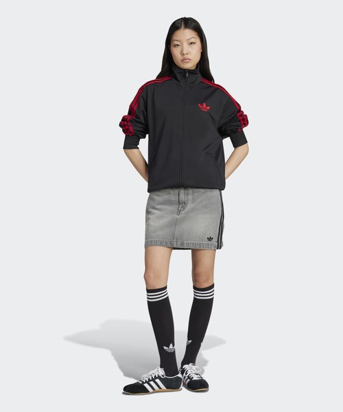 adidas デニムスカート ミニスカート24 アディカラー スリーストライプス デニム ミニスカート