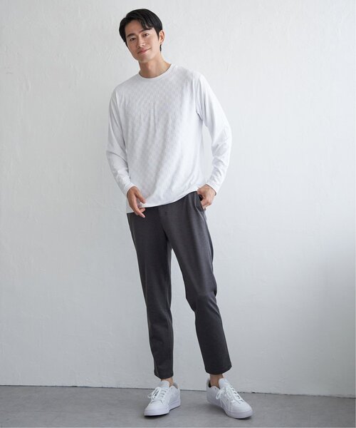 IKKA LOUNGE tシャツ リンクスジャカード市松ロンT メンズ : ZOZOTOWN 