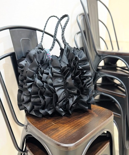 H.A.K（ハク） トートバッグ ナイロンフリルトートバッグ レディース