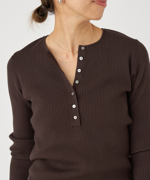 IENA（イエナ） ニット セーター リブヘンリープルオーバー レディース