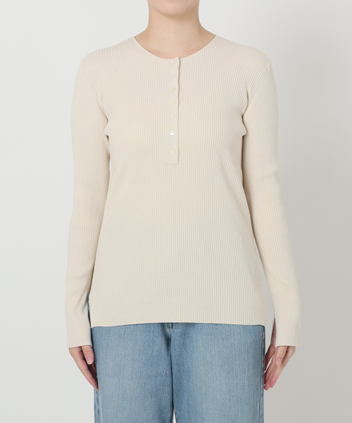 IENA（イエナ） ニット セーター リブヘンリープルオーバー レディース