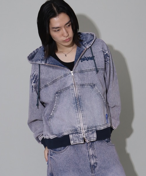 SEQUENZE ブルゾン アウター 「SEQUENZ/シークエンズ」WASHED DENIM
