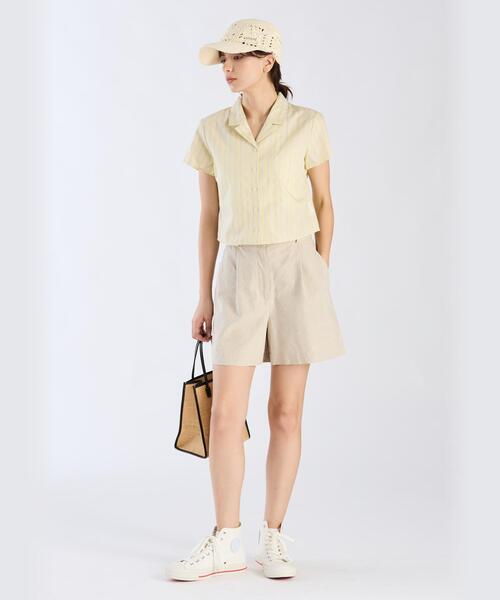 「To b. by agnes b.」 半袖シャツ 38 イエロー レディース_画像6