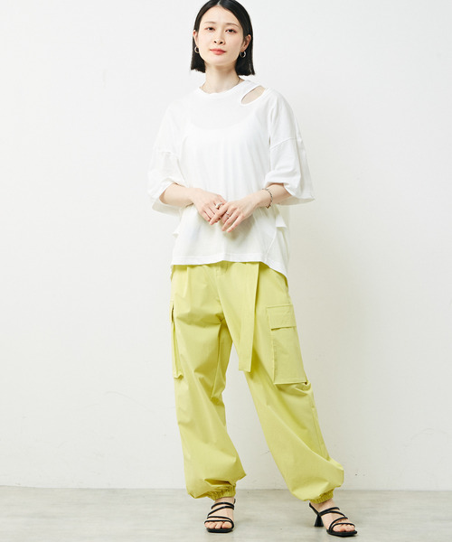 「SOFFITTO」 半袖Tシャツ FREE ホワイト レディース_画像9