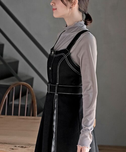 r・p・s（アールピーエス） ジャンパースカート チェックプリーツ切替