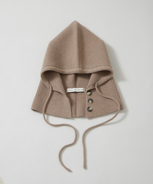 NANO universe（ナノ・ユニバース） ニット帽 ニットキャップ ボタン