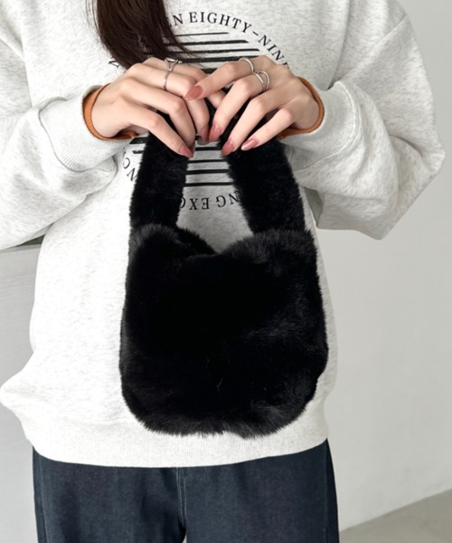 CLEA ハンドバッグ フェイクファーバケットバッグ : ZOZOTOWN Yahoo!店