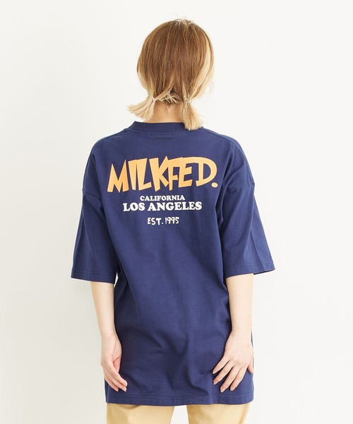 「MILKFED.」 半袖Tシャツ ONE SIZE ネイビー レディース_画像3