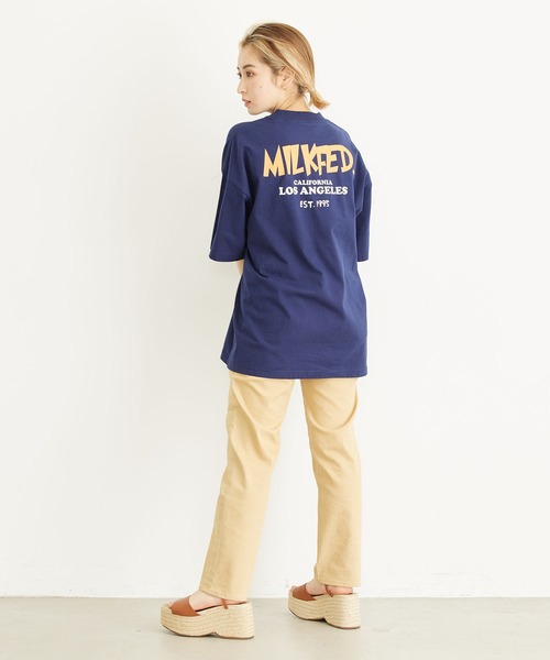 「MILKFED.」 半袖Tシャツ ONE SIZE ネイビー レディース_画像6