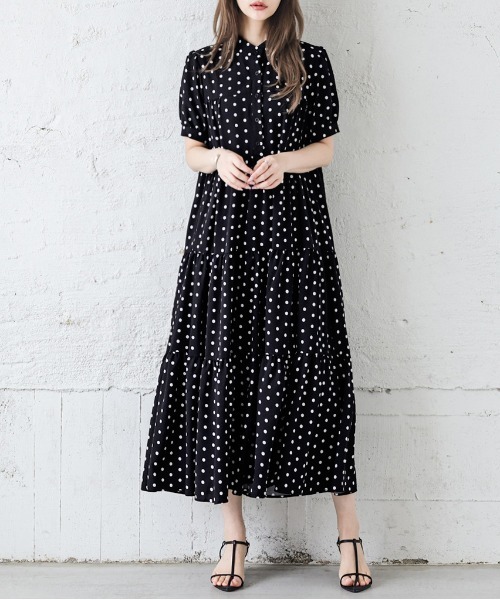 「SUGAR BISKET」 「La-gemme」半袖ワンピース M ブラック レディース_画像3