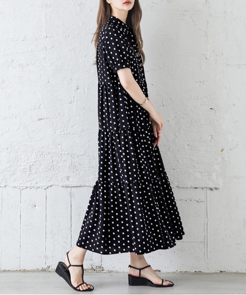 「SUGAR BISKET」 「La-gemme」半袖ワンピース M ブラック レディース_画像5