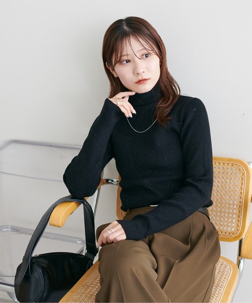 Discoat（ディスコート） ニット セーター アンジェリーナラメリブ